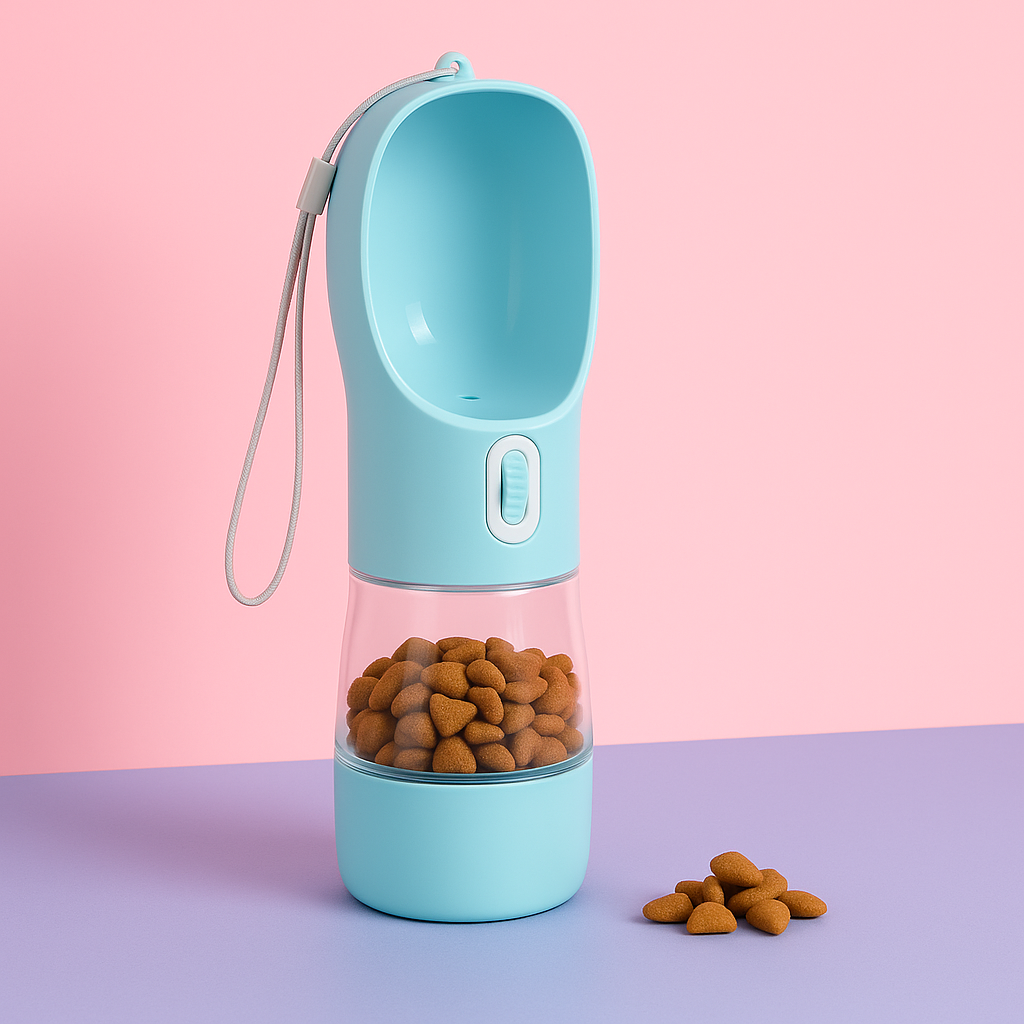 Botella Dispensadora de Agua, Comida o Bolsas para Paseos