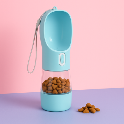 Botella Dispensadora de Agua, Comida o Bolsas para Paseos