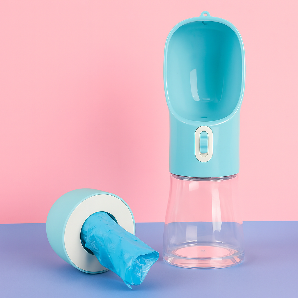 Botella Dispensadora de Agua, Comida o Bolsas para Paseos