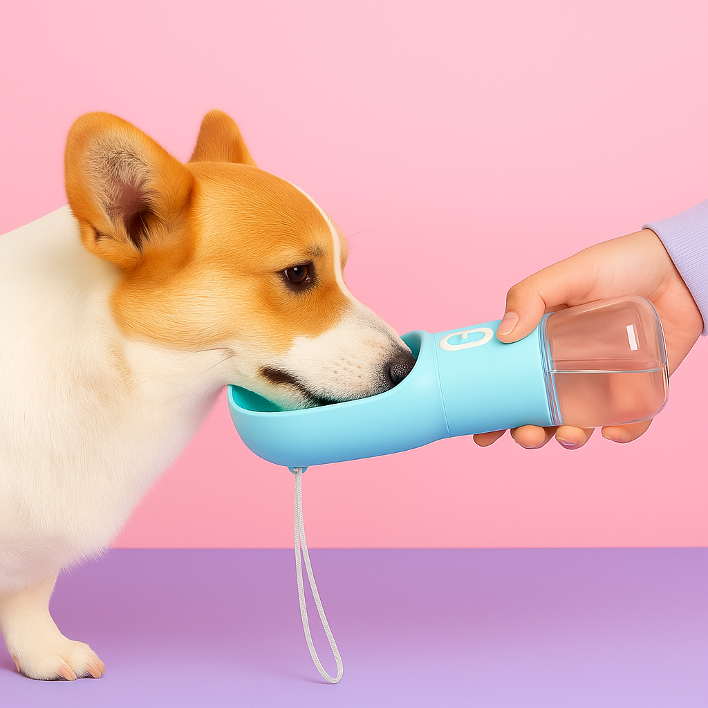 Botella Dispensadora de Agua, Comida o Bolsas para Paseos