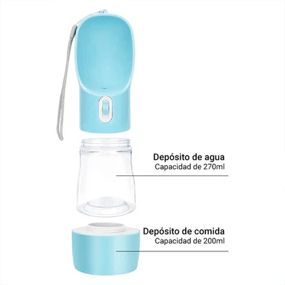 Botella Dispensadora de Agua, Comida o Bolsas para Paseos